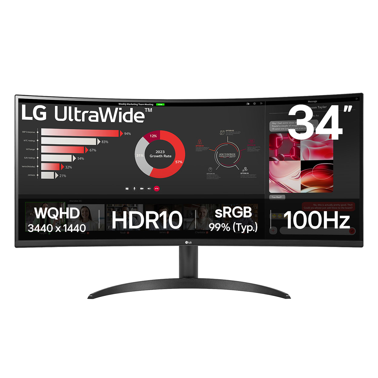 Монітор 34" LG 34WR50QK-B